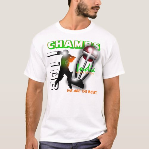 India 2011 ICC Cricket World Cup Champs T_Shirt