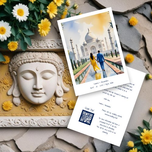 India Agra Taj Mahal Romantic Cityscape Wedding Co Save The Date