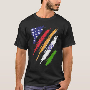 India American Grown Flag USA Patriot Heritage Mon T-Shirt