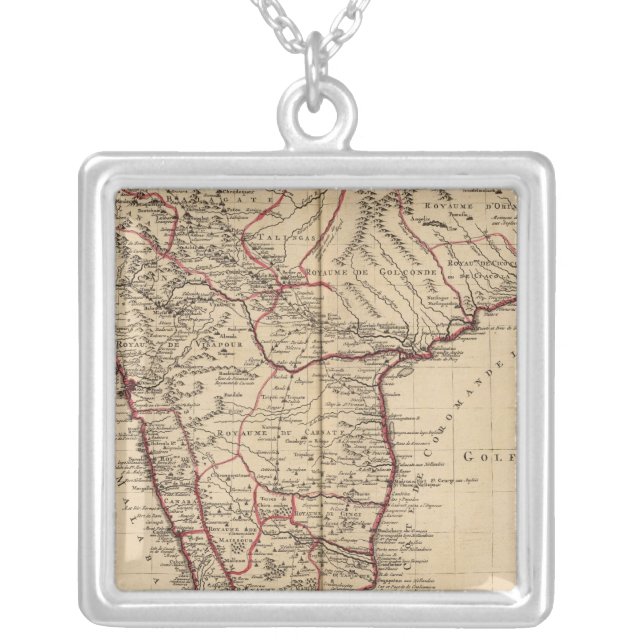 India and Bangladesh Silver Plated Necklace (Front)