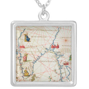India and Malaysia Silver Plated Necklace