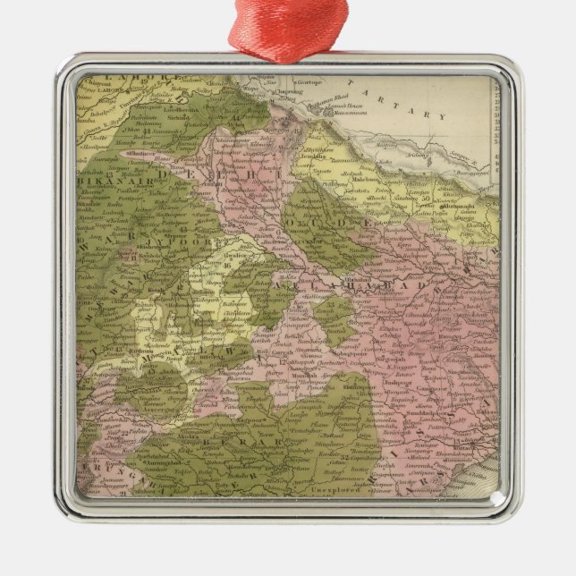 India and Sri Lanka Metal Ornament (Front)