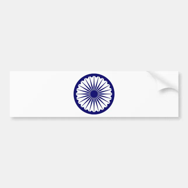 India Ashoka Chakra Bumper Sticker Zazzle