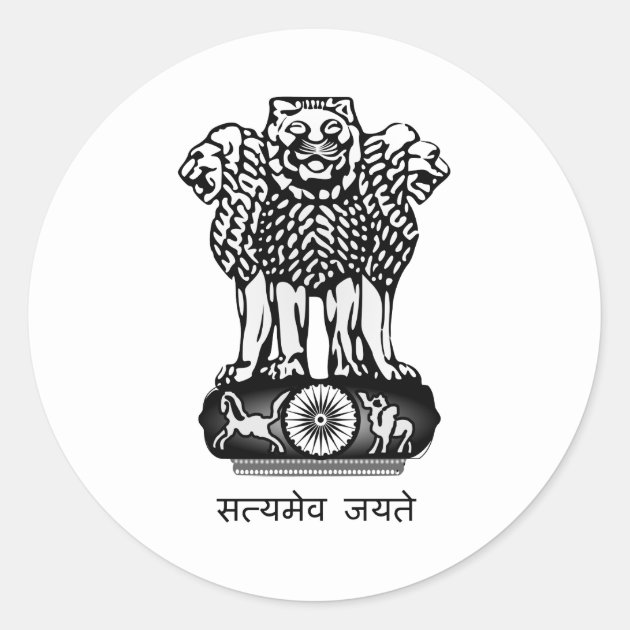 National Flag of India Ashoka Chakra Classic Round Sticker | Zazzle