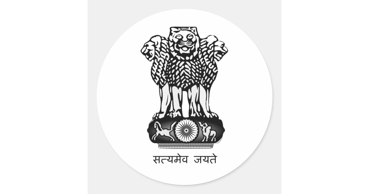 India Ashoka Chakra Classic Round Sticker