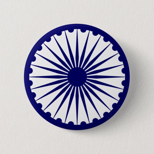 Ashoka chakra with flags indian emblem Royalty Free Vector