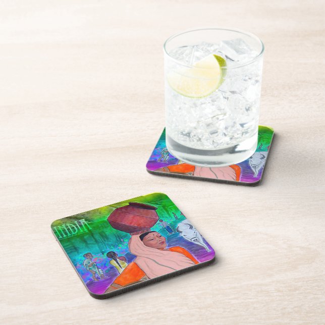 India Beverage Coaster (Right Side)