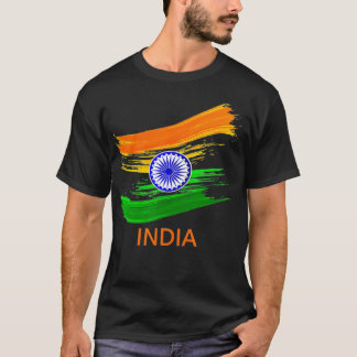 India Bharat Indian Waving Flag  T-Shirt