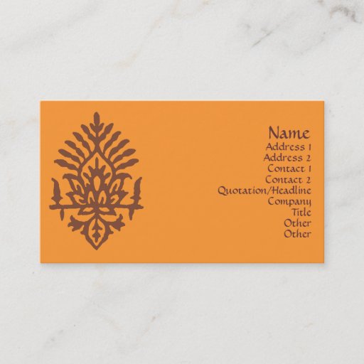 Customizable India Block Print Business Cards
