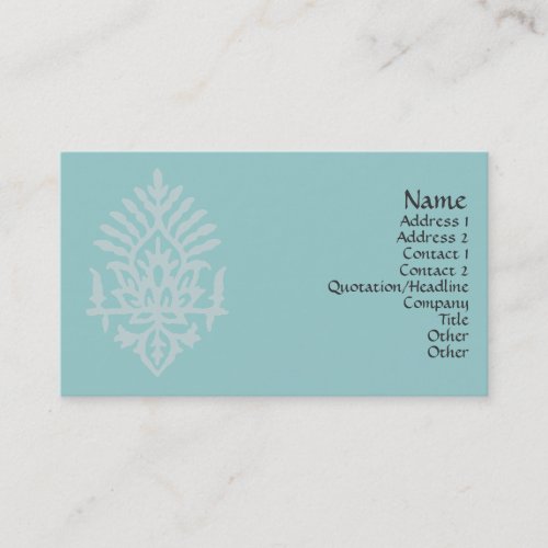India Block Print Business Cards