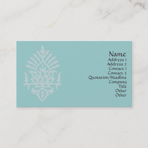 Customizable India Block Print Business Cards