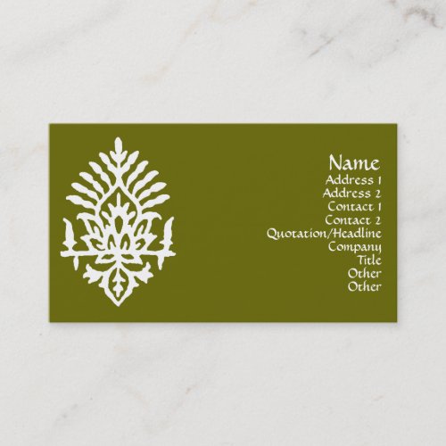 India Block Print Business Card Template