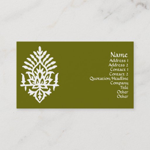 Customizable India Block Print Business Card Template