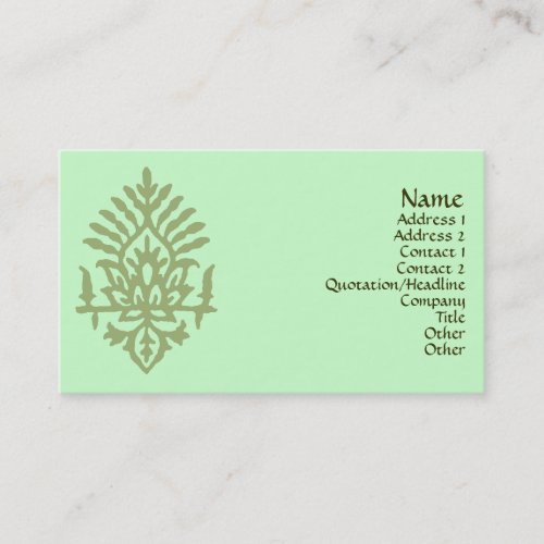 India Block Print Business Card