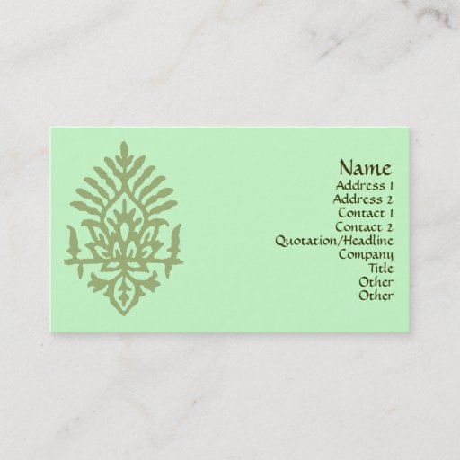 Customizable India Block Print Business Card