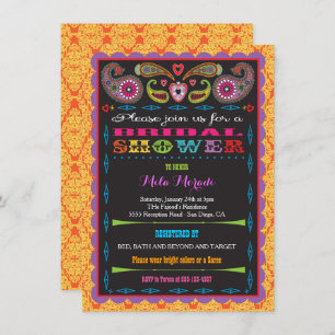 India Bollywood Inspired Bridal or Dholki Shower Invitation