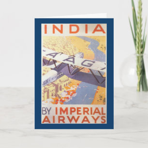 India by Imperial Airways Card