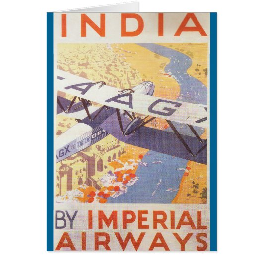 India by Imperial Airways Cards (Front)