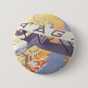 India by Imperial Airways Pinback Button