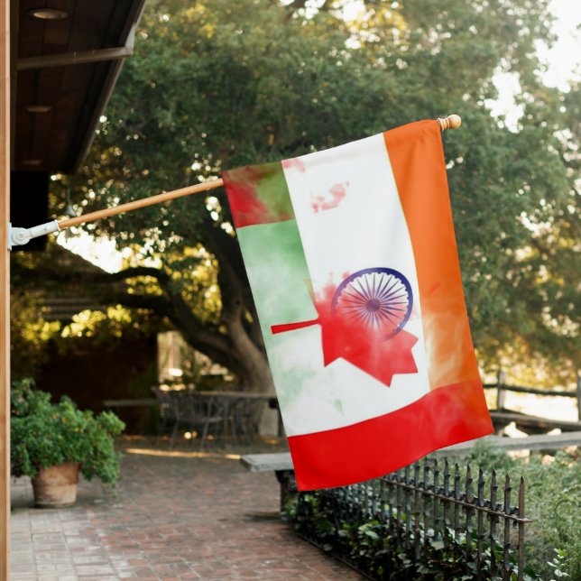 India + Canada Flag (In SItu)