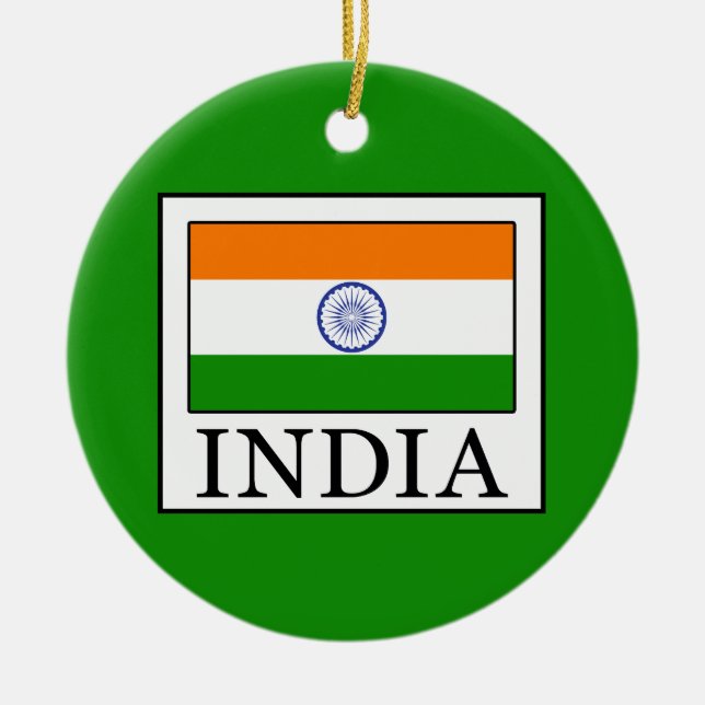 India Ceramic Ornament (Front)