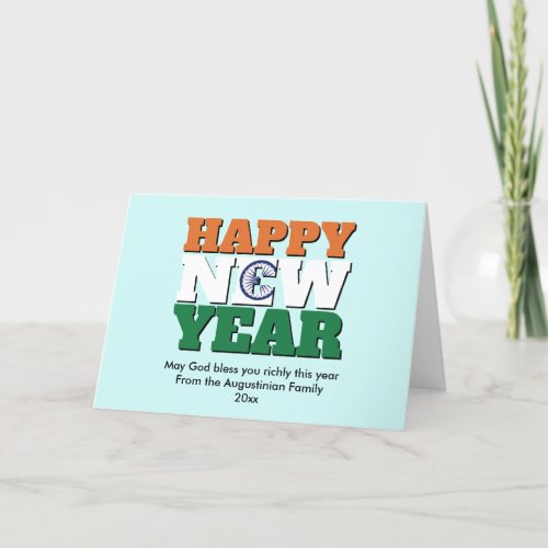 INDIA Christian HAPPY NEW YEAR Holiday Card