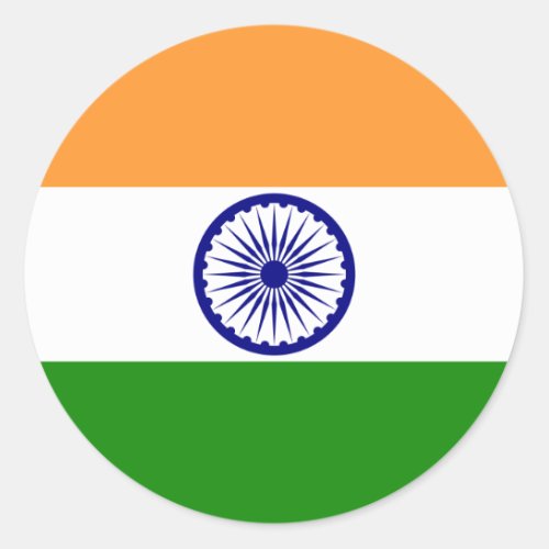india classic round sticker