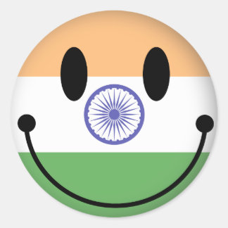 India Classic Round Sticker