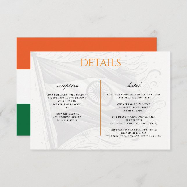 India Couple Enclosure Card (Front/Back)