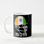 India Cricket Fan Helmet India Cricket Players  Coffee Mug