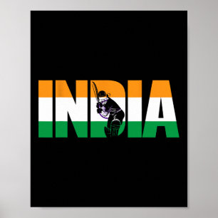 India Cricket Jersey Gift For Indian Cricket Fans Poster