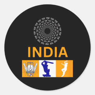 India Cricket Jersey India Cricket In Usa  Classic Round Sticker
