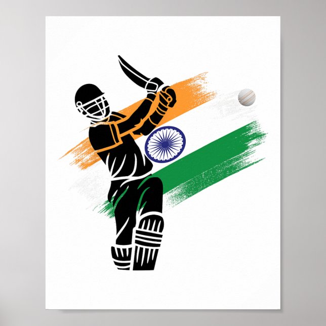 India Cricket Jersey Indian Cricket Squad Flag Of  Poster (Front)