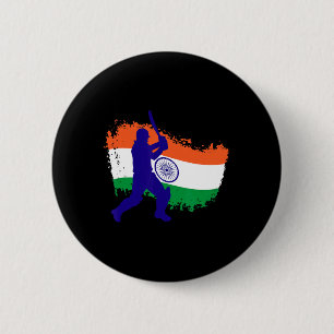 India Cricket Jersey Indian Tsman Cricket Flag Ind Button