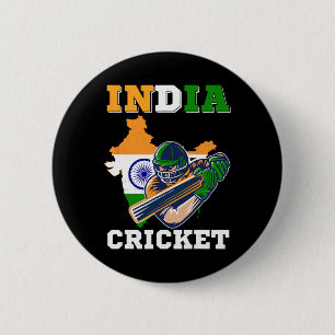 India Cricket Player Flag Jersey Indian Sports Button