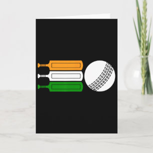 India Cricket Player Ll Indian Flag Cricket Team Card
