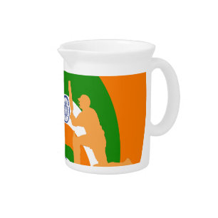 India Cricket Spirit: Abstract Design Drink Pitcher