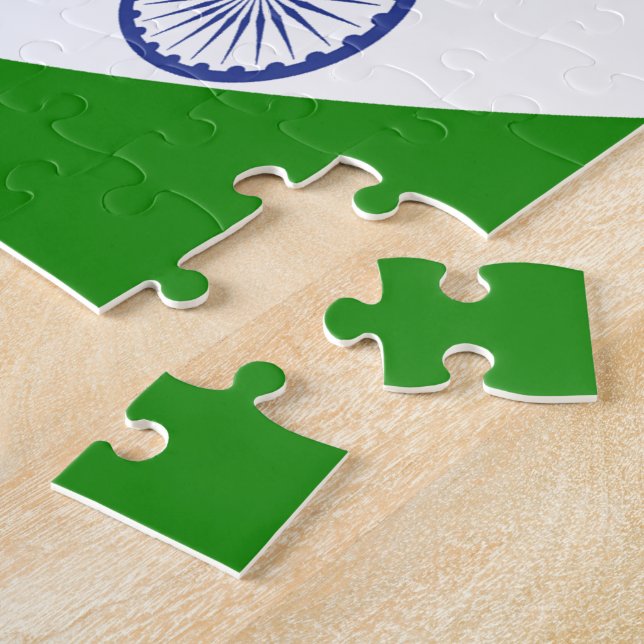 India Cricket Spirit: Abstract Design Jigsaw Puzzle (Side)