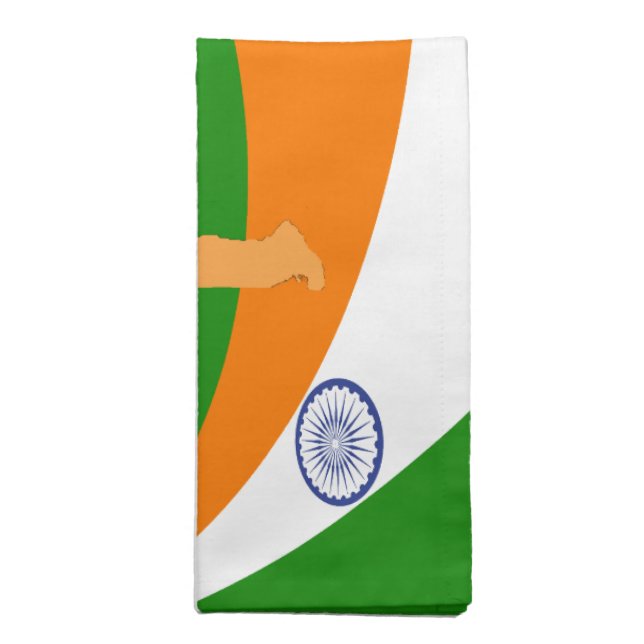 India Cricket Spirit: Abstract Design Napkin (Folded)