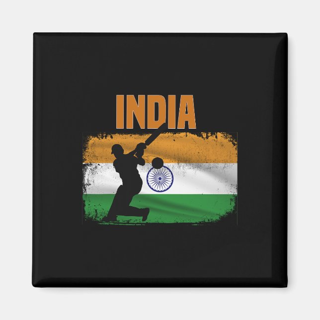 India Cricket Supporters Indian Cricket Fans India Magnet (Front)