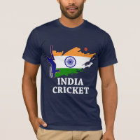 India Cricket  With Indian Flag Brush Stroke Gift T-Shirt