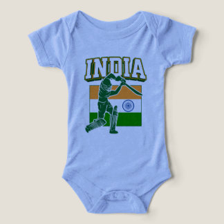 India Cricket With Indian Flag Gift Infant T-shirt