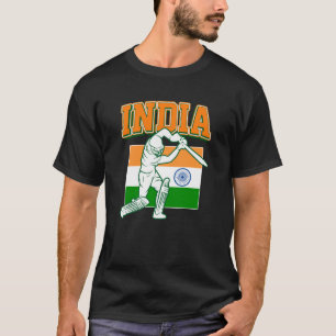India Cricket With Indian Flag Gift T-Shirt