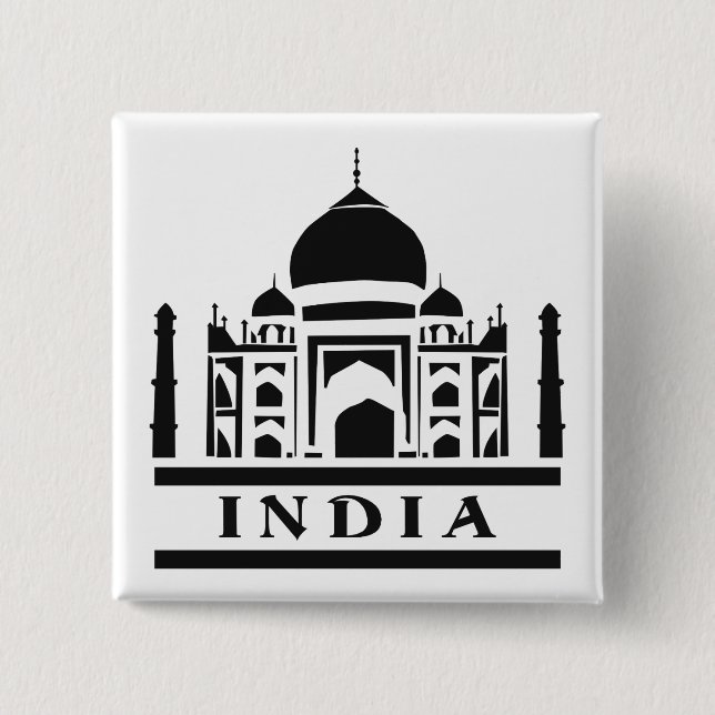 INDIA custom color button (Front)