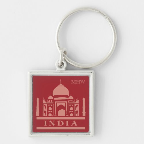 INDIA custom monogram  color key chains