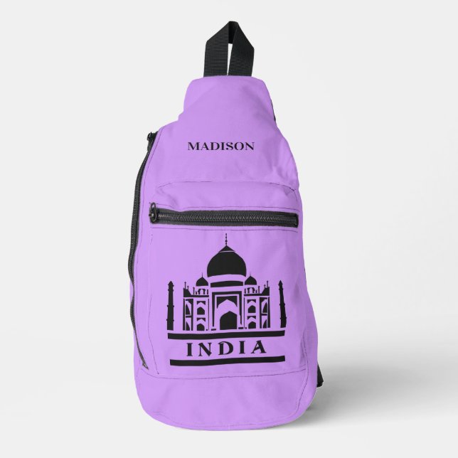 INDIA custom name & color Sling Bag (Front)