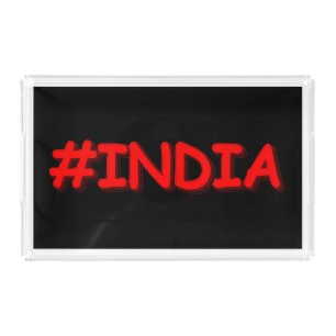 "#India" Cute Design. Buy Now Acrylic Tray