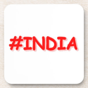"#India" Cute Design. Buy Now Beverage Coaster