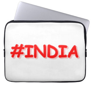 "#India" Cute Design. Buy Now Laptop Sleeve