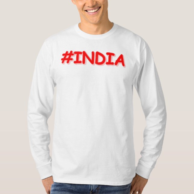 "#India" Cute Design. Buy Now T-Shirt (Front)